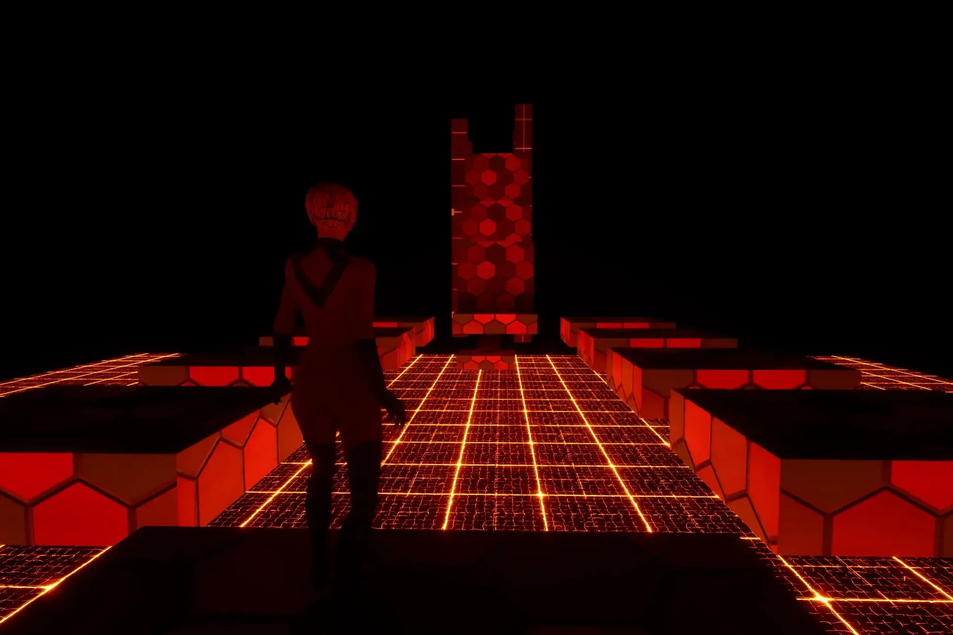 A screenshot from The Obsidian Trials, showcasing the fire level.