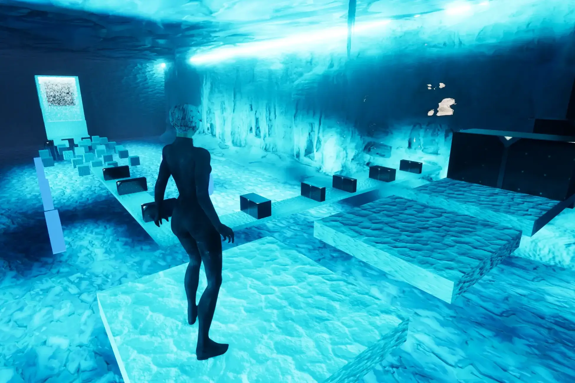 A screenshot from The Obsidian Trials, showcasing the ice level.
